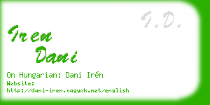 iren dani business card