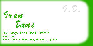 iren dani business card